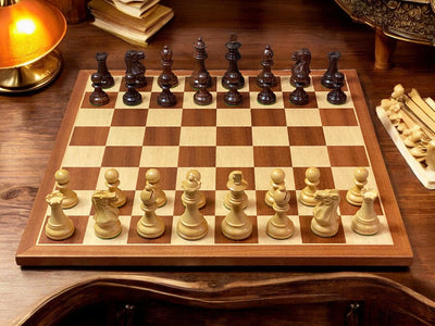 Spirit Rosewood Pieces, Mahogany Chess Set and Slide Lid Box - CHESSMAZE STORE UK