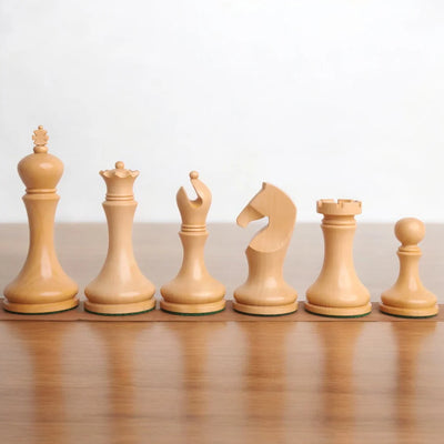 Zadar Modern Minimalist Acacia Chessmen - CHESSMAZE STORE UK