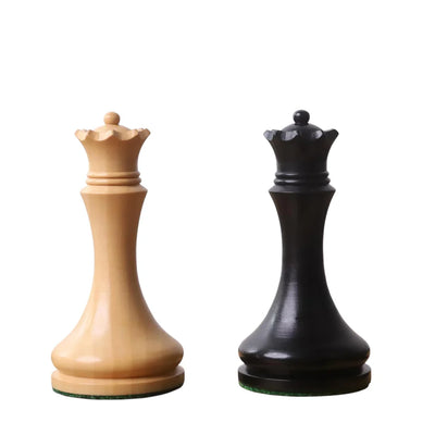 Zadar Minimalist Ebonised Boxwood Chessmen - CHESSMAZE STORE UK