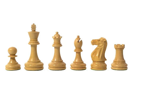 Stallion Acacia and Boxwood Staunton Chess Pieces - CHESSMAZE STORE UK