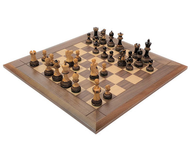 Craftsman Chess Set in 3.75 Tounament Chess Piece in Ebony Wood