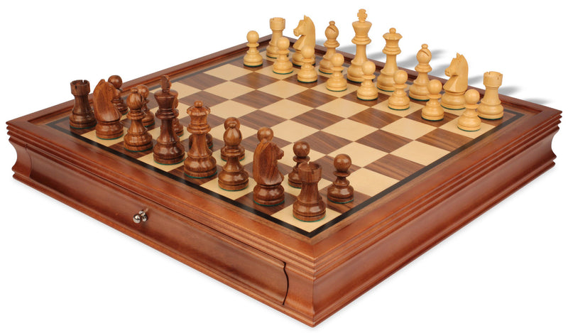 20" Drawer Chess Board & 3.5" Classic Acacia Chess Pieces -  CHESSMAZE STORE UK 